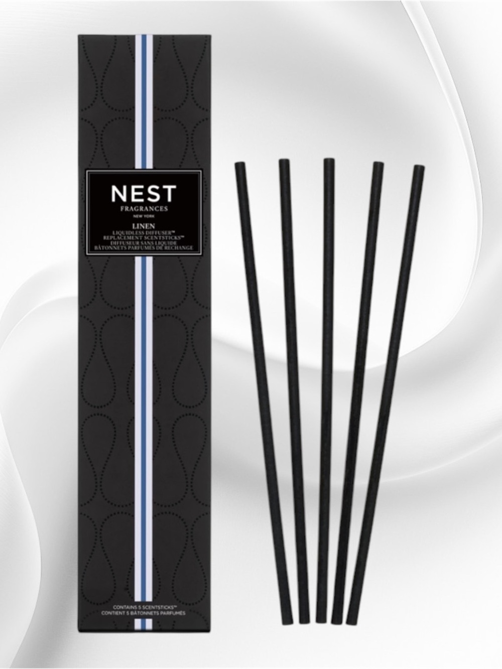 Nest Fragrances New York Liquid Less Diffuser Replacement Scent Sticks- Linen